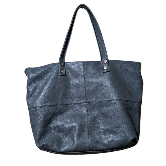 ASPEN Leather handbag sage green tote top handle pebbled quiet luxury minimalist - Picture 2 of 9